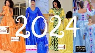 🔥Nouvelle collection 2024 robes en bazin riche brodées toutes occasionsVive 2024 🔥💕 [upl. by Meg449]