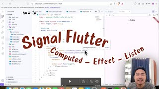 Cara Menggunakan Signal Flutter Computed Effect Listen [upl. by Akinohs]