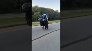 SitDown Wheelie Practice On a GSXR750 shorts 210WB bikelife stockstunts inthelab [upl. by Ordnasil]