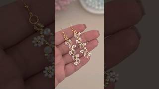 Easy DIY Beaded Earring Handmade Crystal amp Seed Bead Flower Earrings Tutorial Beads Jewelry Making [upl. by Pulsifer]