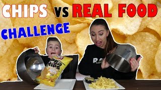 CHIPS VS REAL FOOD CHALLENGE  LAKAP JUNIOR [upl. by Ueik]