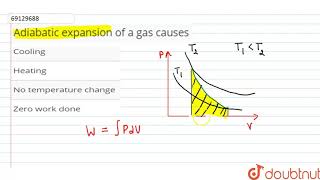 Adiabatic expansion of a gas causes [upl. by Ronaele]