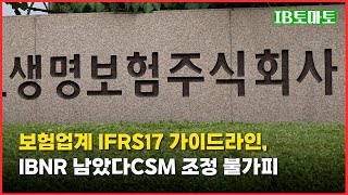 보험업계 IFRS17 가이드라인 IBNR 남았다…CSM 조정 불가피 [upl. by Shaw]