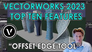 Vectorworks 2023 New 3D Offset Edge Tool [upl. by Elleniad]