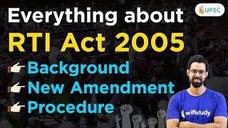 Right to Information Act 2005  RTI Act 2005  Unacademy UPSC  Bhunesh Sharma [upl. by Rainah]