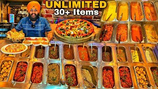 30 Items wala UNLIMTED FOOD Buffet Veg amp Non Veg  Unlimited Pizza  Street Food India [upl. by Inele648]