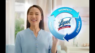 Dont just Clean Disinfect Protect with Lysol LysolLinis [upl. by Pleione]