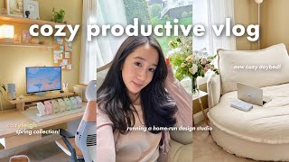 Cozy Productive Vlog  Morning Routine Reading Nook Small Business Life Unwinding w LEGOs [upl. by Yart]