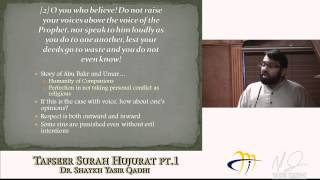 Exclusive Khutbah with Powerpoint Slides Tafseer Surah Hujurat P1  Dr Yasir Qadhi  3rd May 2013 [upl. by Ayeki]