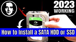 How to Install a SATA Hard Drive or SSD  Windows 1011 2024 Working Tutorial [upl. by Riaj]