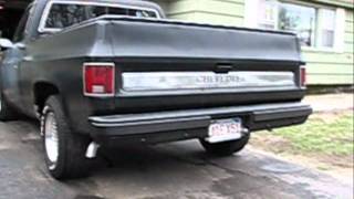 Chevy C10 Cammed 350 Thrush Welded Mufflers Flowmaster Pipes [upl. by Oigroeg361]