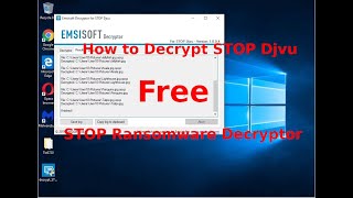 How to Decrypt STOP Djvu Free STOP Ransomware Decryptor [upl. by Alleirbag]