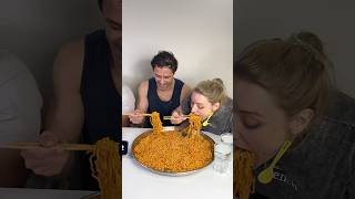 10X SPICY KOREAN NOODLES CHALLENGE with CHOPSTICKS😱INDIA Vs AMERICA COMPETITION🔥 shorts eating [upl. by Moina]