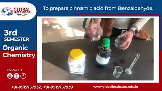 To prepare cinnamic acid from Benzaldehyde [upl. by Ericksen732]