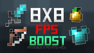 Potato 8x8 mcpe texture pack  bedrock and mcpe 8x pvp texture packs  118 [upl. by Humbert]