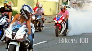 BIKERS 100  Best of Superbikes Sounds Wheelie and Burnout Ultimate Compilation [upl. by Notniv]