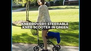 KNEEROVER® STEERABLE KNEE SCOOTER IN GREEN [upl. by Rosario466]