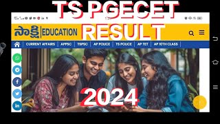 TS PGECET 2024 RESULT  TS PGECET result 2024  ts pgcet result 2024 [upl. by Kuska]