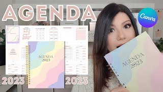 DISEÑA tu propia AGENDA EN CANVA 2023 [upl. by Publus913]