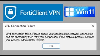 FortiClient VPN not working in Window 11 [upl. by Inavoy]