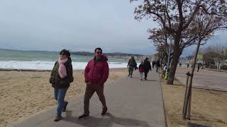 Palamós Spain Chilled walking beach tour [upl. by Amadeus]