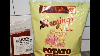 From Iowa Iowa Smokehouse Beef Sticks amp Sterzing’s Potato Chips Review [upl. by Bathesda]