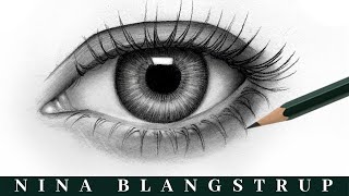 How to Draw a Realistic Eye  Step by Step Eye Tutorial  You can draw this [upl. by Margi]