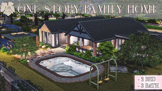 ONE STORY FAMILY HOME  Sims 4 CC Speed Build  DOWNLOAD LINK TRAYCCCC LINKS [upl. by Zacharie]