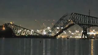 Cargo Ship Issued Mayday Call Before Hitting Maryland Bridge [upl. by Inattyrb]