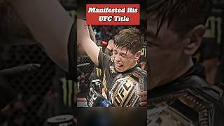 Brandon Moreno Manifested his UFC Title [upl. by Thayne349]