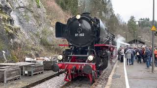 Dreikönigsdampf 2023 mit 01 202 auf der Schwarzwaldbahn [upl. by Auhel]