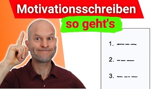 Motivationsschreiben ✍️ 👌 Aufbau Inhalt Beispiele für Deine Bewerbung [upl. by Ynetsed539]