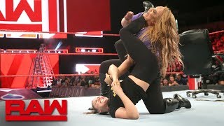 Ronda Rousey traps Nia Jax in an armbar Raw June 11 2018 [upl. by Ellahcim]