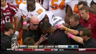 Marcus Lattimore Knee Injury Vs Tennessee 2012 HD Full Coverage [upl. by Dowell]