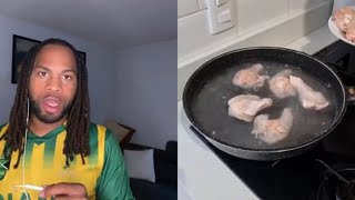 He Fried chicken using water 🤦🏾‍♂️😵 [upl. by Lekkim]