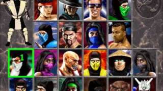 Secret Mortal Kombat 2 Character Select Screen [upl. by Ecilef]