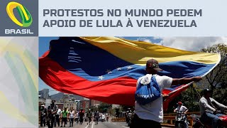 Protestos acontecem em diversos países para que Lula interceda por presos na Venezuela [upl. by Aeneus]