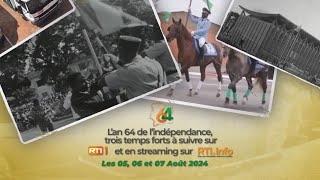 🟥 Célébration du 64e anniversaire de lindépendance de la Côte dIvoire à GrandBassam RTIinfo [upl. by Oiretule585]