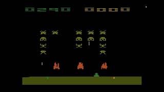 SPACE INVADERS ATARI 2600 RetroArch [upl. by Ateekan]