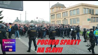 POCHOD FANOUŠKŮ SPARTY PRAHA 59 280224 [upl. by Ymac427]