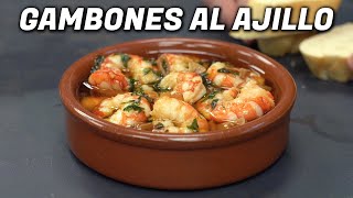 GAMBAS o camarones al ajillo  RECETA española en 5 minutos [upl. by Nnaytsirk939]