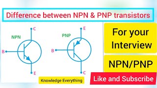 Difference between NPN and PNP Transistors [upl. by Ihtac130]