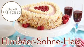 Leckere HimbeerSahneTorte  leicht und luftig Muttertag Valentinstag Rezept von Sugarprincess [upl. by Katine]