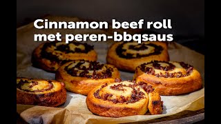 Cinnamon beef roll kaneelbrood met perenbbqsaus  FireampFood TV [upl. by Boni159]