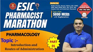 ESIC PHARMACIST MARATHON CLASS 1  Pharmacology 130 ESIC Pharmacist MCQs esicpharmacist 🎯✍️📌🙌👍 [upl. by Annahsor]