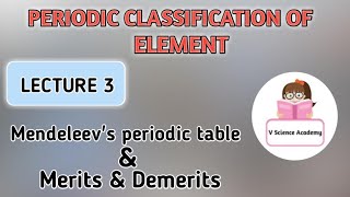 periodic classification of elements Mendeleevs periodic table class 10 explanation in Hindi [upl. by Aneehsyt]