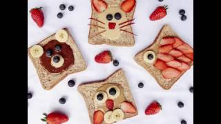 Fun nut butter recipes super cute animal toasts [upl. by Nyret]