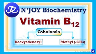 14 Vitamin B12 Cobalamin Water Soluble Vitamins Vitamins Biochemistry NJOYBiochemistry [upl. by Assirahs]