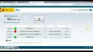Formación online 2016 DGT Consulta del saldo de puntos [upl. by Anerual]
