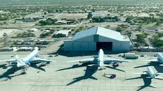 Flyover Plane Boneyard Pinal Airpark AZ [upl. by Enaerb970]